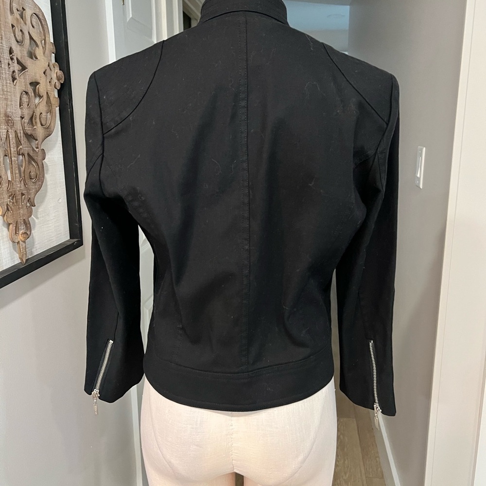 IDEOLOGY Black Jean Jacket with Zippers - Picture 6 of 14